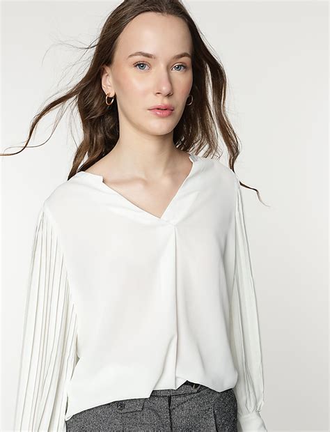 Buy Plain Mandarin Collar Blouse at Marks & Spencer