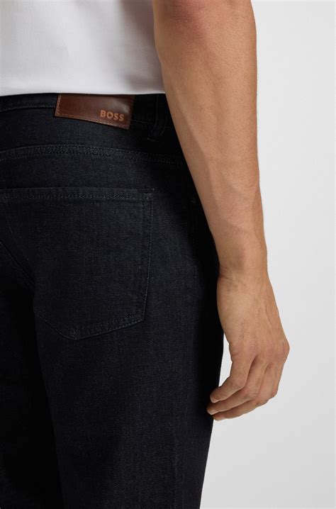 BOSS - Maine regular-fit jeans in dark-blue stretch denim - Dark Blue