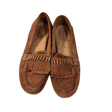 Montana Womens Brown Leather Shoes size... - Depop
