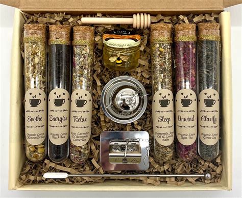 Luxury Loose Herbal Tea Gift Box, 6 Types Luxury Tea, Diffusers, Honey ...