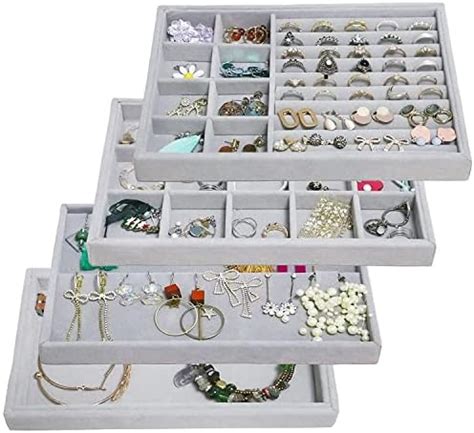 Original Mart Jewellery Boxes Jewellery Trays Organiser Stackable ...
