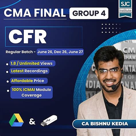 CMA Final CFR (Group 4) by CA Bishnu Kedia.