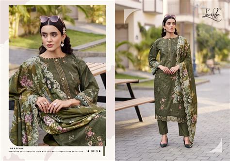 Levisha Mehbooba Cambric Cotton Pakistani Style Dress Material Collection