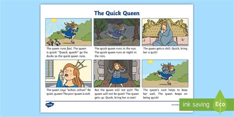 The Quick Queen: Mixed Phoneme Spotter Story (teacher made)