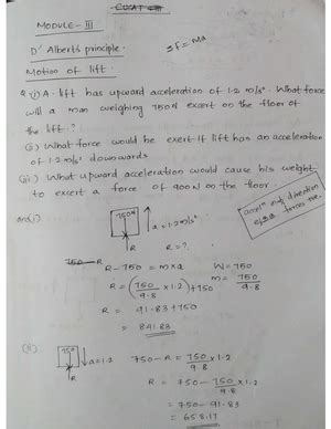 Forces q and notes - Lectures notes On Engineering Mechanics Course ...
