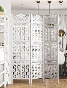 Artesia Handcrafted 3 Panel Wooden MDF Room Partition & Room Divider ...