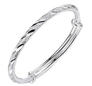 Buy Simple Style 925 Sterling Silver Bangle Women Gift Bracelets ...
