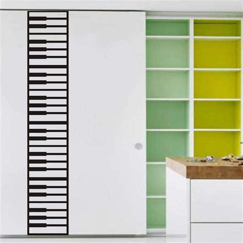 BIBITIME 4PCS DIY Piano Keyboard Wall Stickers Creative Musical ...