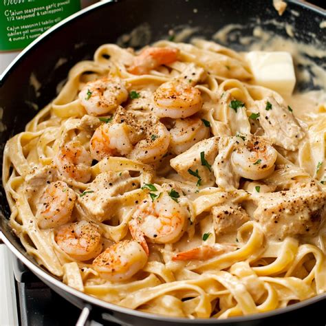 Cajun Chicken and Shrimp Alfredo Recipe
