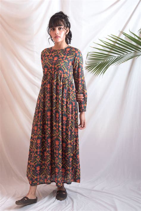 Naomi Dress | Abstract Printed Maxi Dress | Untung