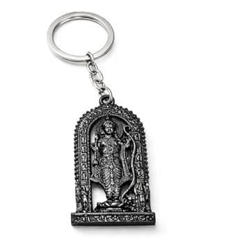 Techtest Lord Ram Keychain Black Metal | Ram Mandir Ayodhya Idol Key ...
