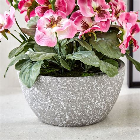 Buy Gloria Bloom Artificial Pansy Flowers in Paper Mache Pot from Home ...