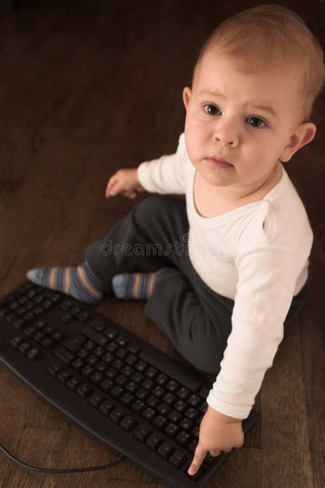 Image result for Serious Baby Play Computer Image