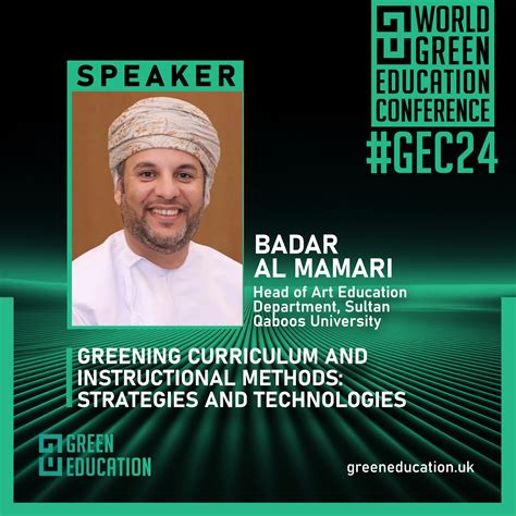 Green - We are delighted to announce that Prof. Badar Mohammed Almamari ...