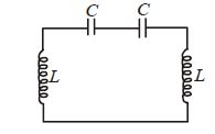 The natural frequency of the circuit shown in adjoining figure is