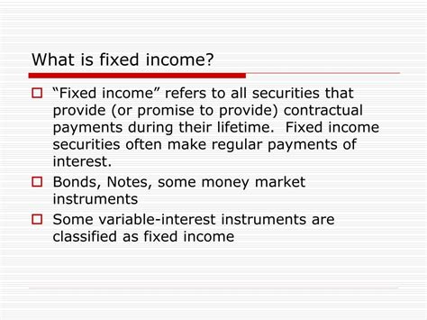 Image result for Fixed Income Definition