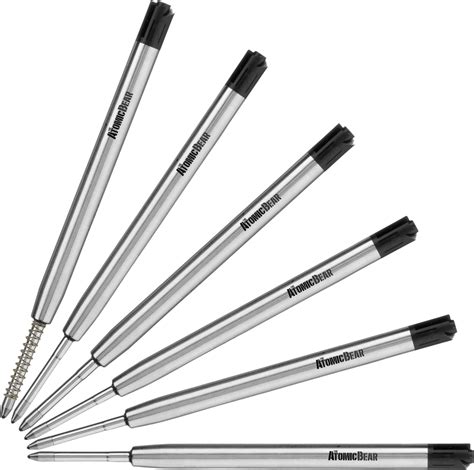Amazon.com : Pen Refills for Ballpoint Pens - 6 Pack of Black Ink ...