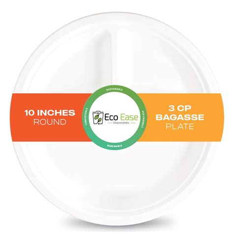 Buy ECO EASE Biodegradable Microwave Safe Disposable Sugar Cane ...