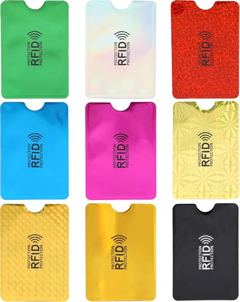 KALIONE 9Pieces Multi-color RFID Card Holders, RFID Blocking Sleeves ...