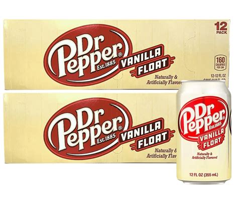 Dr. Pepper Vanilla Float 12 Ounce 24 Pack, Bundled by Louisiana Pantry ...