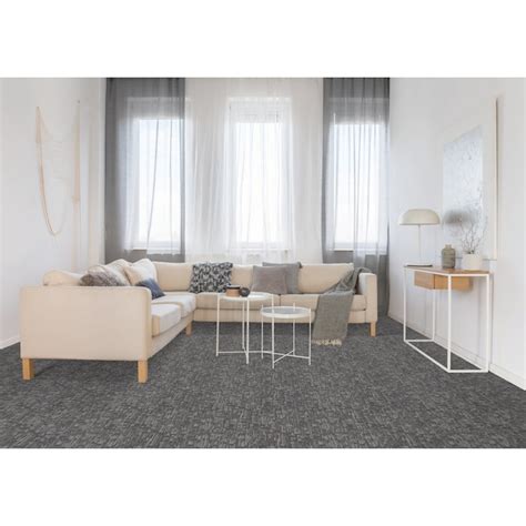 STAINMASTER Flirting Spanish Sky Gray 49-oz sq yard Solution-dyed ...