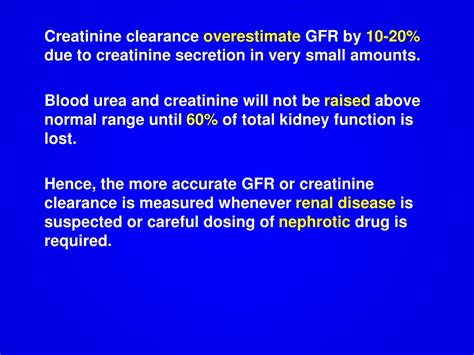 PPT - Renal Clearance: Definition, Equation & Application in Kidney ...