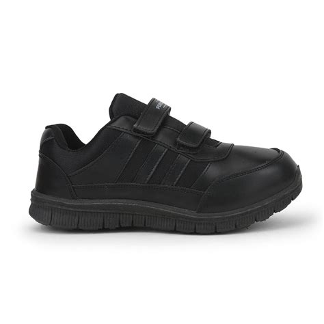 Buy Force 10 Black Uniform Velcro School Shoe For Kids By Liberty