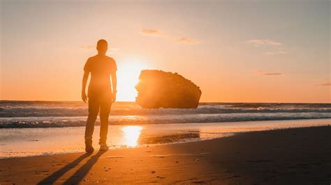 Wallpaper lonely, loneliness, sunset, beach hd, picture, image