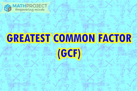 Greatest Common Factor Examples 的图像结果