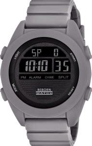 Joymart 9060 REDGREY Digital Stylish Sports Day and Date Mands Watch ...