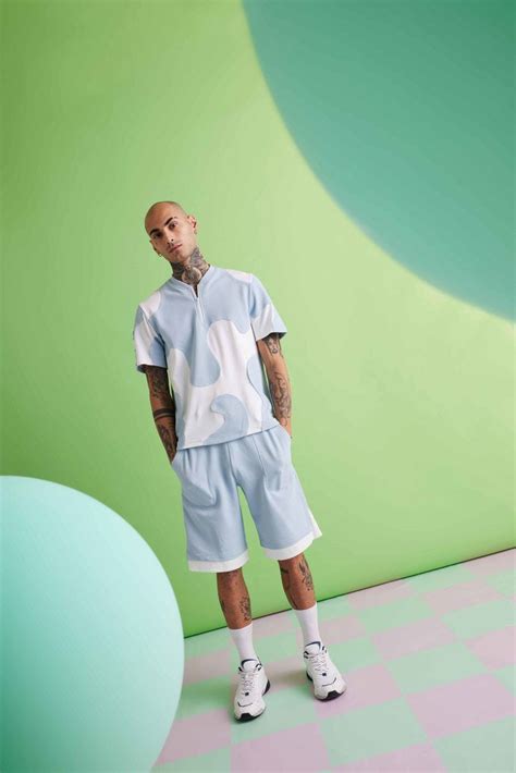 Go- Crazy Co-ord Set-Sky Blue/White – Muvazo