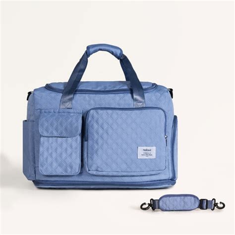 Blue Quilted Travel Bag Online - Premium Duffle Bag | Nestasia