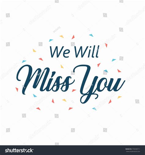 Farewell Card We Will Miss You: vector de stock (libre de regalías ...