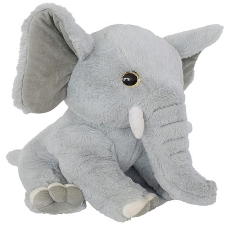 Mirada 45 cm Elephant with Glitter Eye Soft Toy - Grey — Toycra