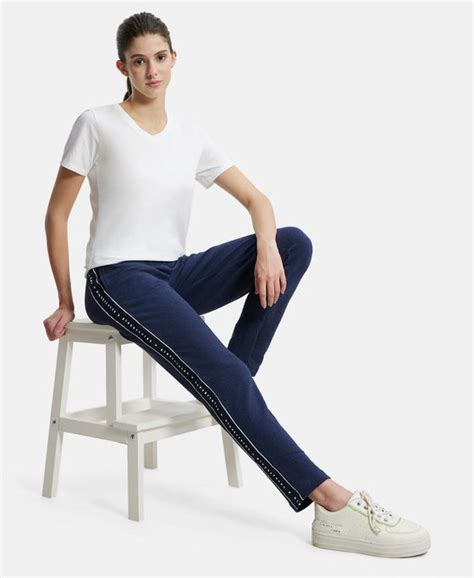 Buy Super Combed Cotton Elastane French Terry Straight Fit Trackpants ...