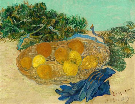 Still Life of Oranges and Lemons with Blue Gloves - Vincent van Gogh ...