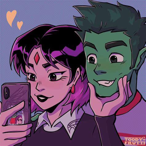 [Fan Art] Beast Boy and Raven by ToodyFruit : r/DCcomics