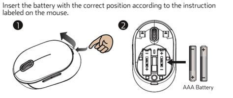Installing Batteries in onn. MU100 Wireless Mouse