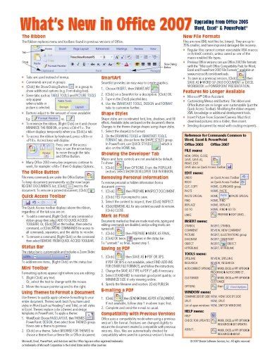 Buy What's New in Microsoft Office 2007 (from 2003) Quick Reference ...