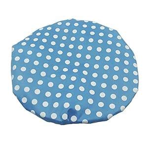 Buy Eslite Waterproof Double Layers Shower Caps for Women, (Blue, White ...