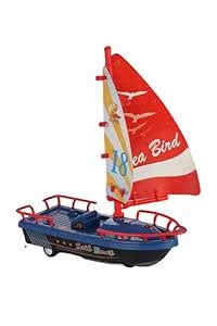 Shinsei Sail Boat Maintenance Free Pullback Spring Action Race Toy Gift ...