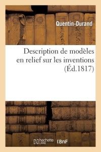 Description de Modeles En Relief Sur Les Inventions: Buy Description de ...