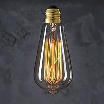 Quace Antique Vintage Edison Bulb - 40 watt - ST58 - Squirrel Cage ...