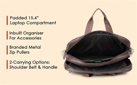 Swiss Military VERBEPRO Premium Leatherette Laptop Sling Bag with 15.4 ...