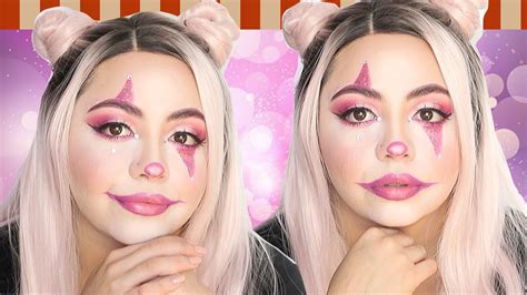 cute pink clown makeup