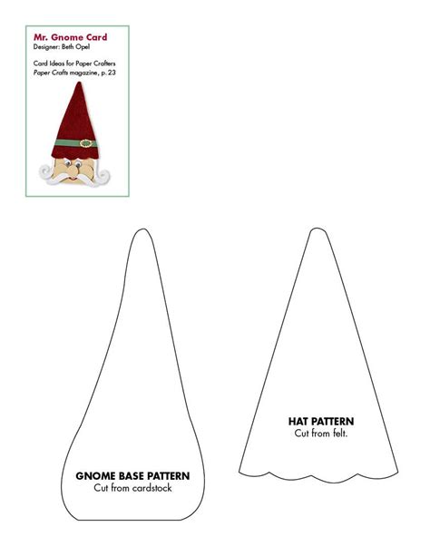 Image result for Free Gnome Pattern Printable