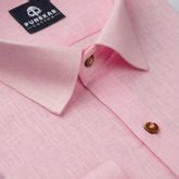 Pink Color Linen Formal Shirts For Men – Punekar Cotton