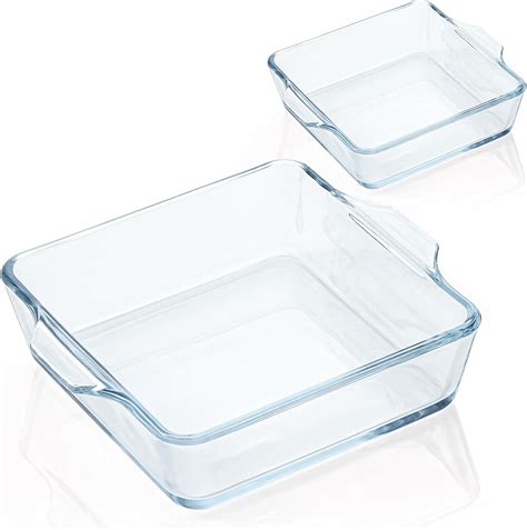 Amazon.com: 2pcs Small Baking Dishes, Square Glass Baking Dish for Oven ...
