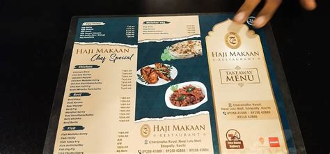 Menu at Haji Makaan Restaurant, Kochi