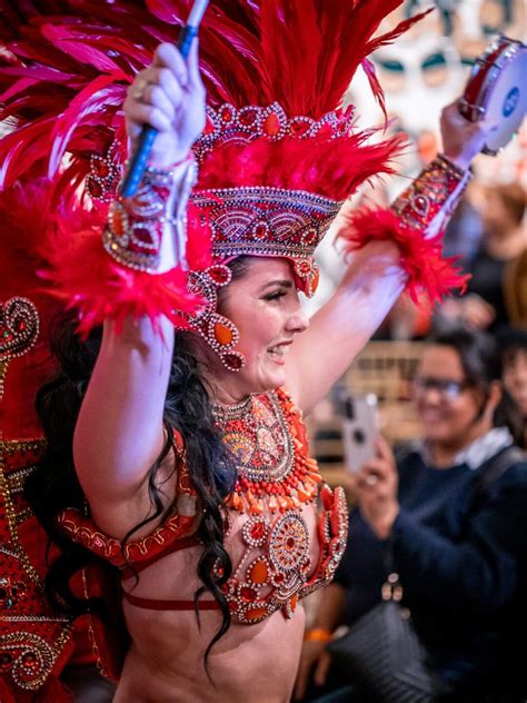 Brazilian Carnival Brazilian Carnival Group Seen Parading During The